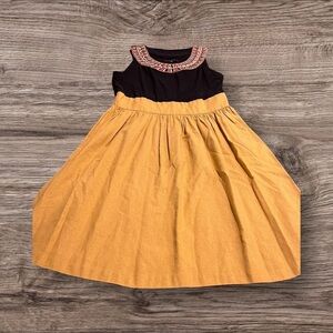 Tiana B. Bohemian Embroidered Sleeveless Linen Blend Dress Size 8 Egyptian